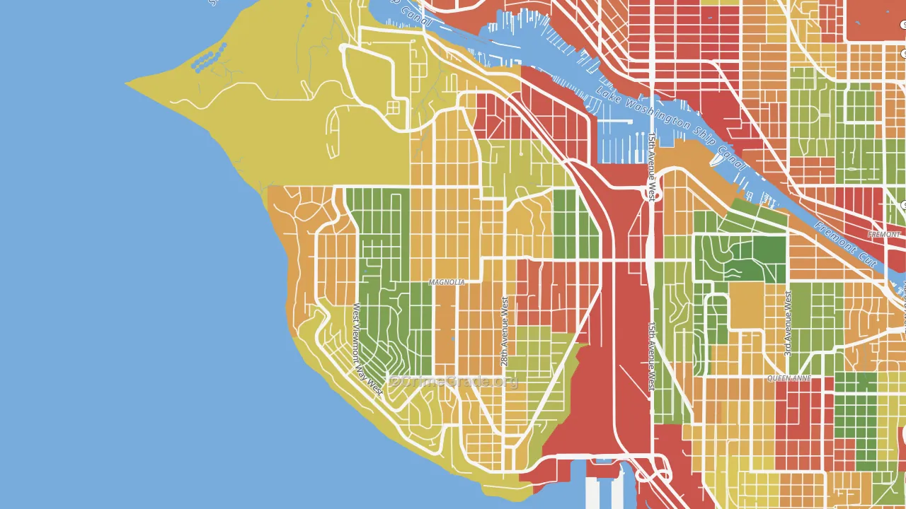 Magnolia, Seattle, WA Map of Robbery Rates