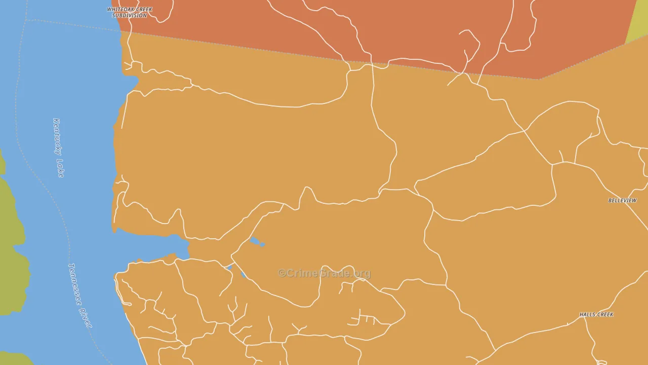 Magnolia, TN Map of Robbery Rates