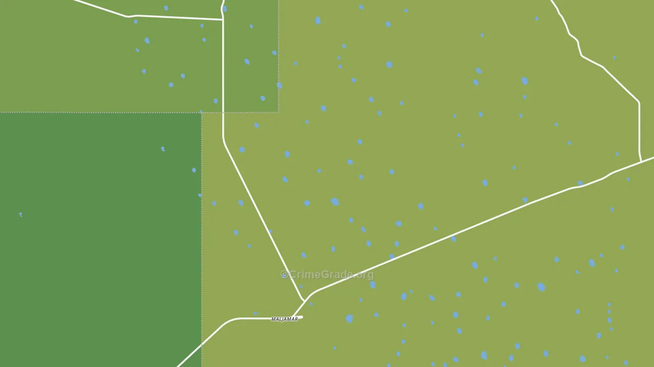 Maljamar, NM Map of Robbery Rates