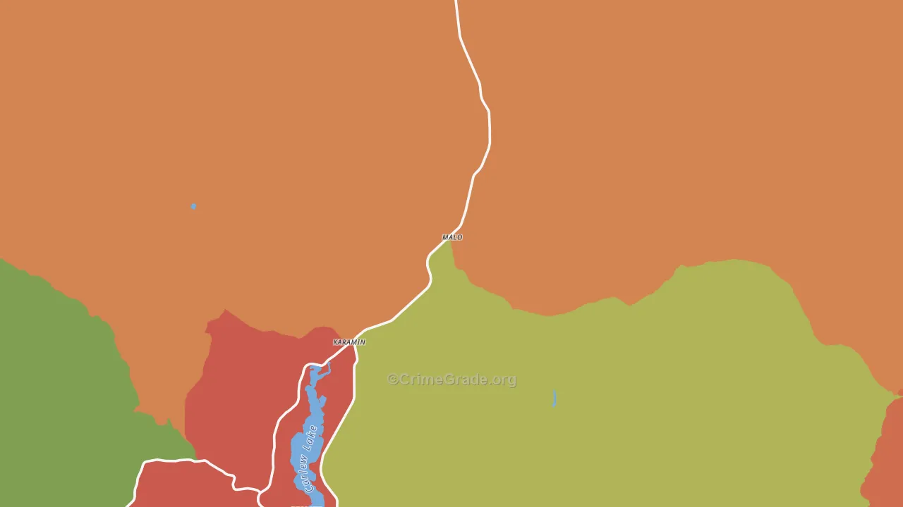 Malo, WA Map of Robbery Rates