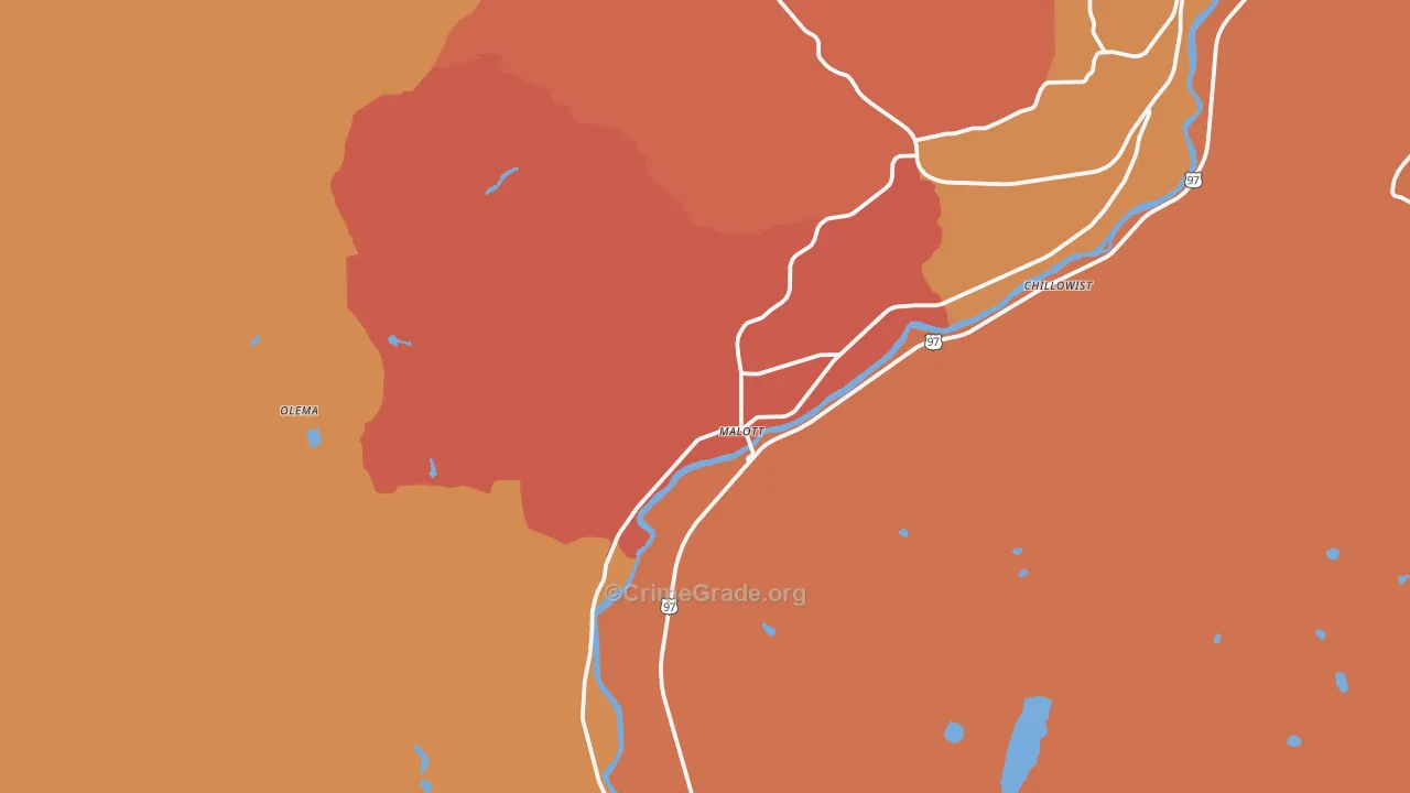 Malott, WA Map of Robbery Rates