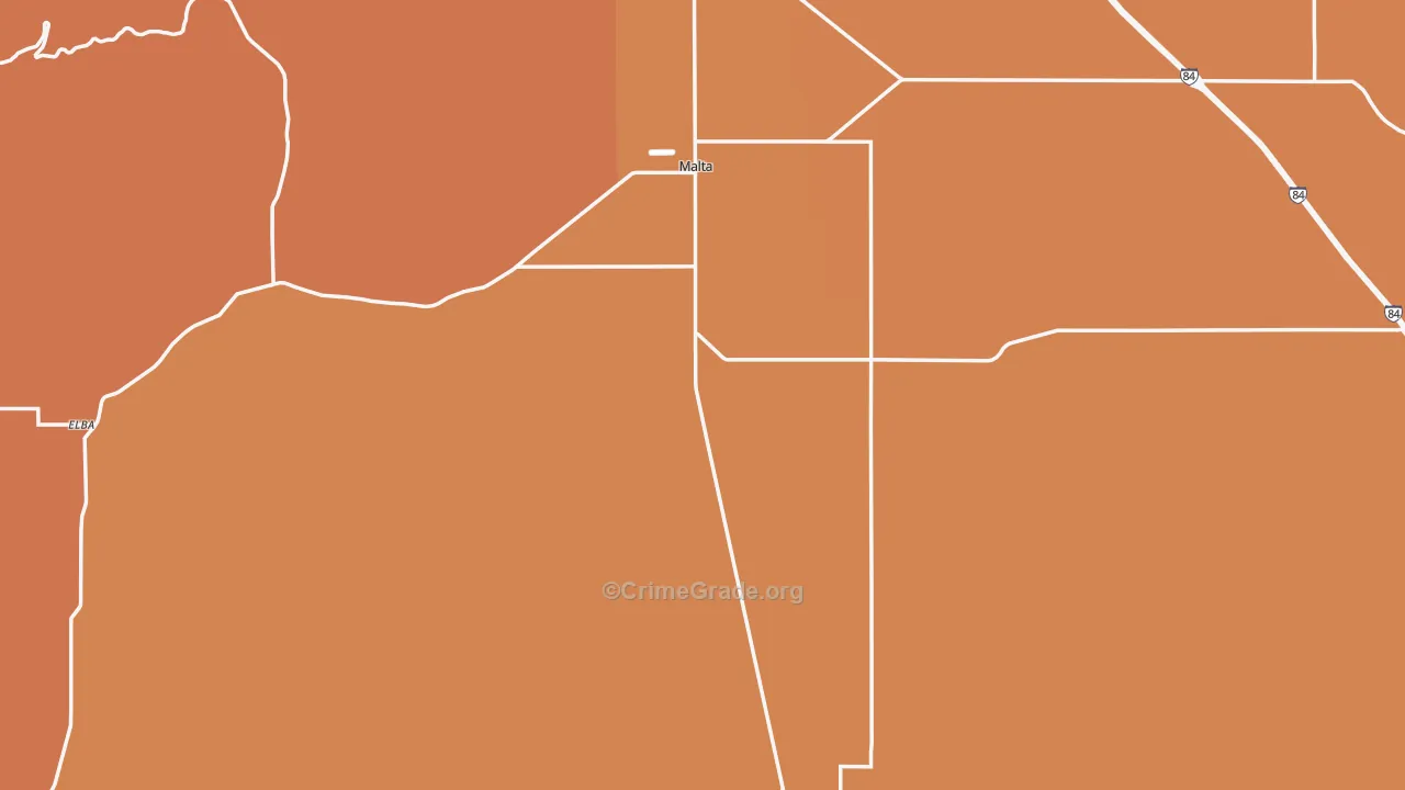 Malta, ID Map of Robbery Rates