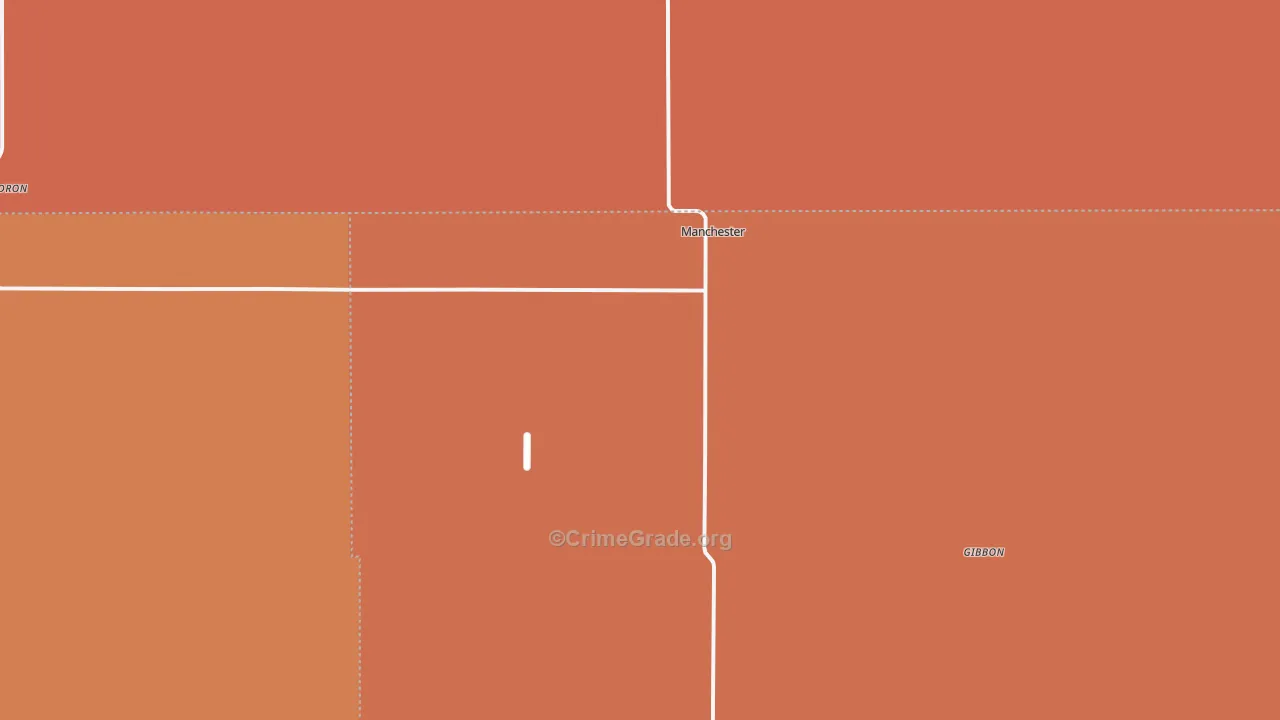 Manchester, OK Map of Robbery Rates