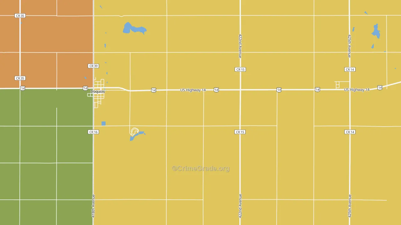 Manchester, SD Map of Robbery Rates