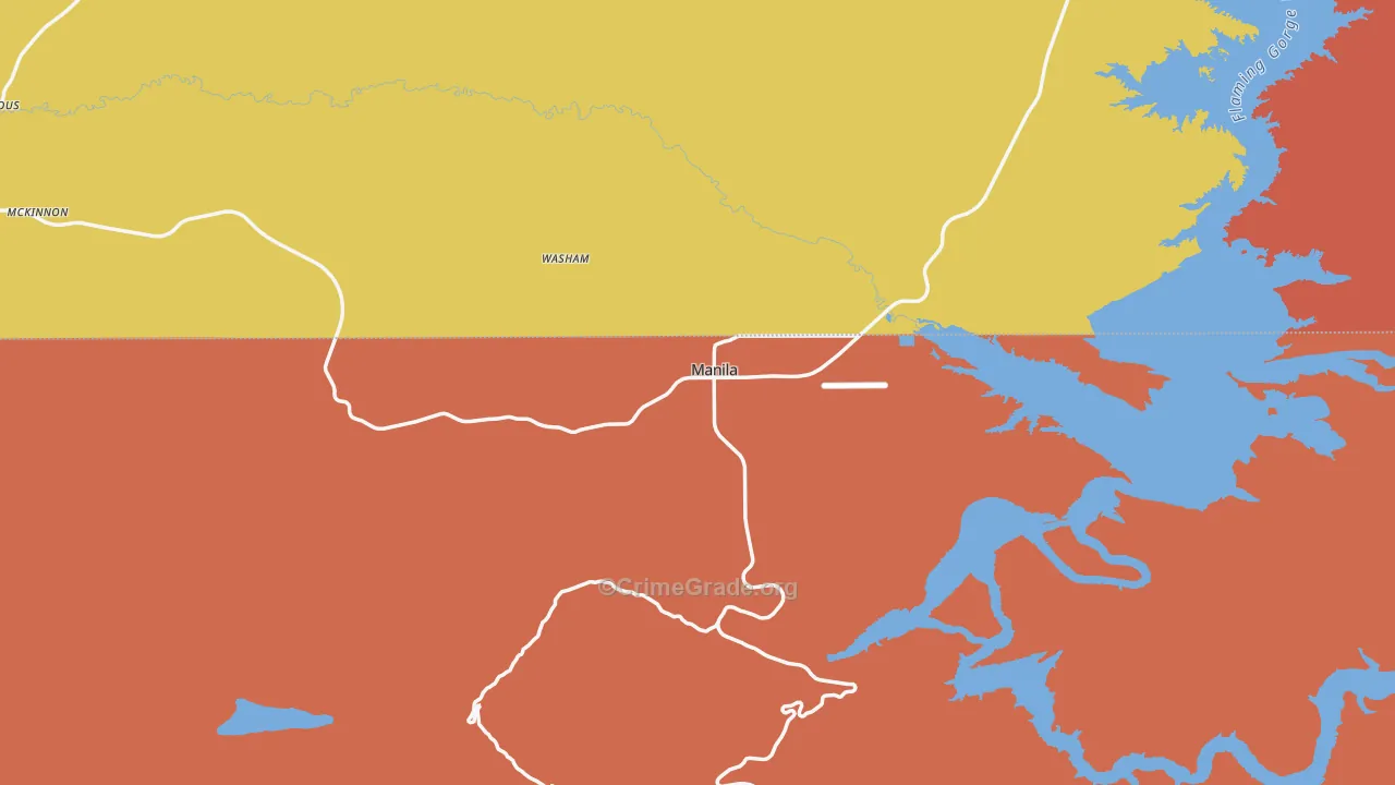 Manila, UT Map of Robbery Rates