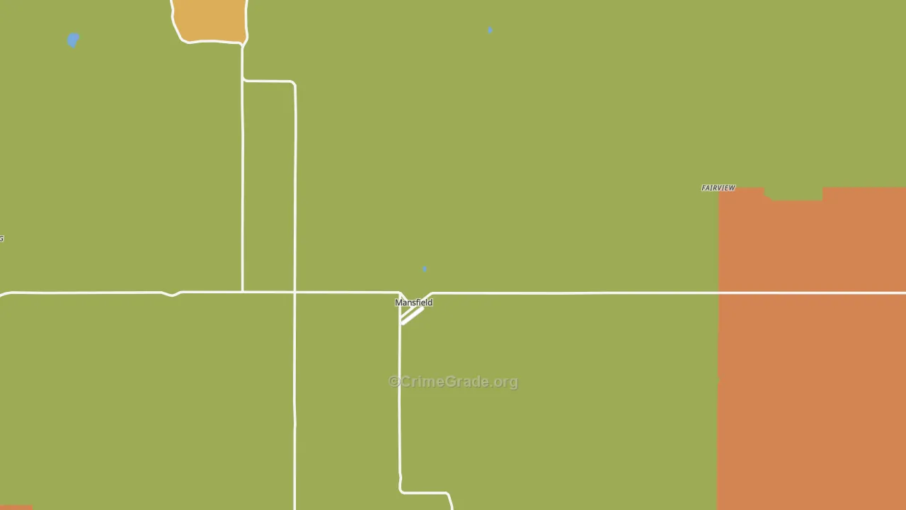 Mansfield, WA Map of Robbery Rates