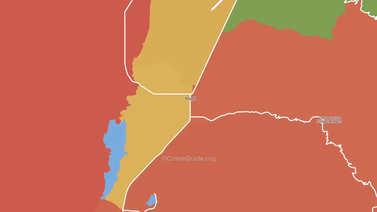 Manti, UT Map of Robbery Rates