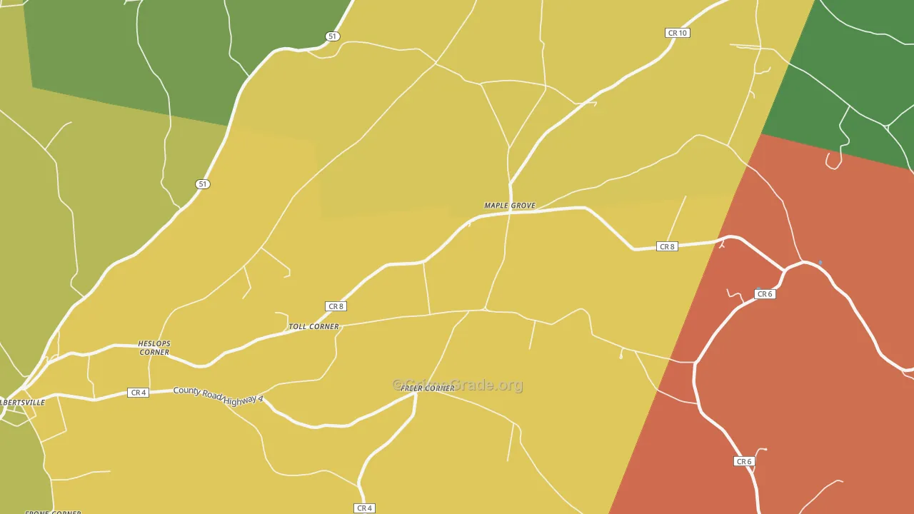 Maple Grove, NY Map of Robbery Rates