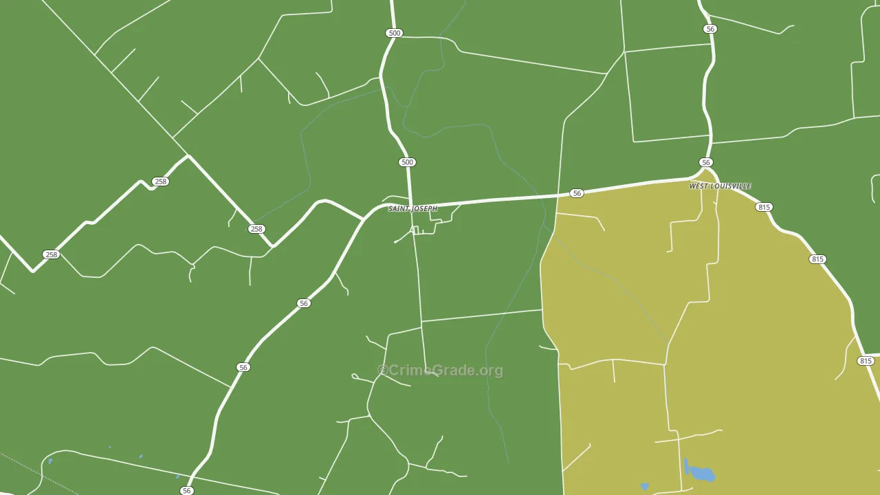 Maple Mount, KY Map of Robbery Rates