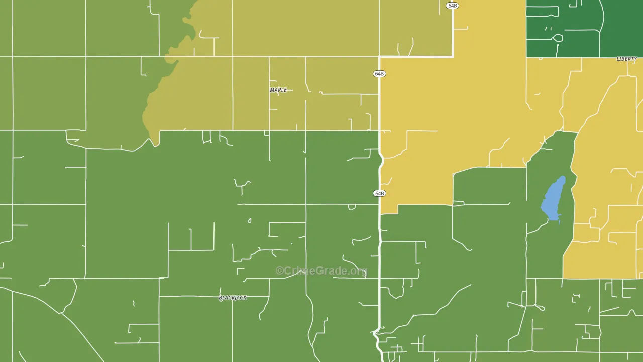 Maple, OK Map of Robbery Rates