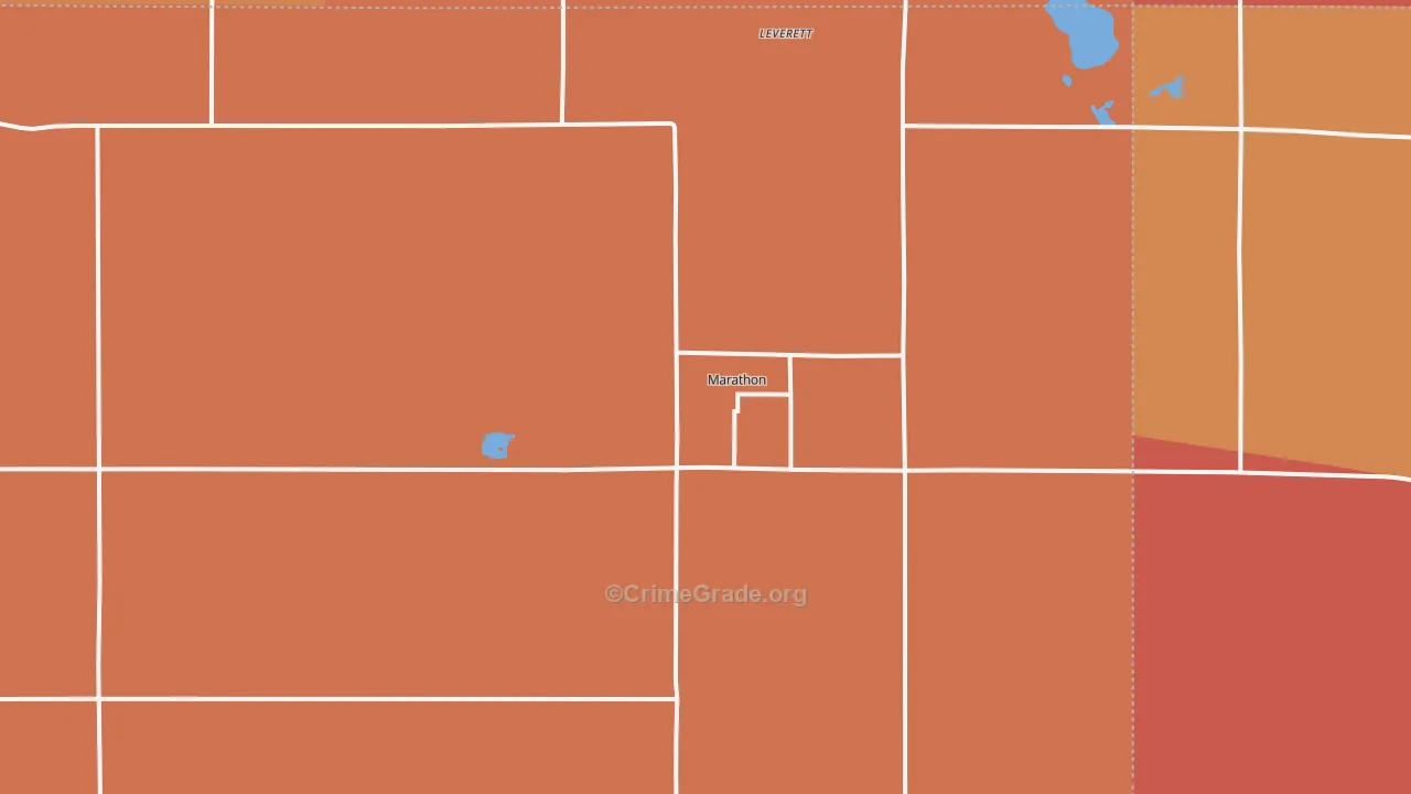 Marathon, IA Map of Robbery Rates