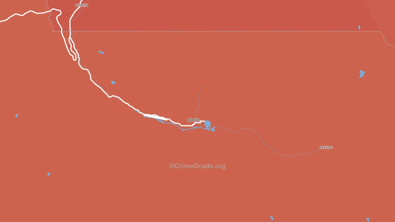 Marble, CO Map of Robbery Rates