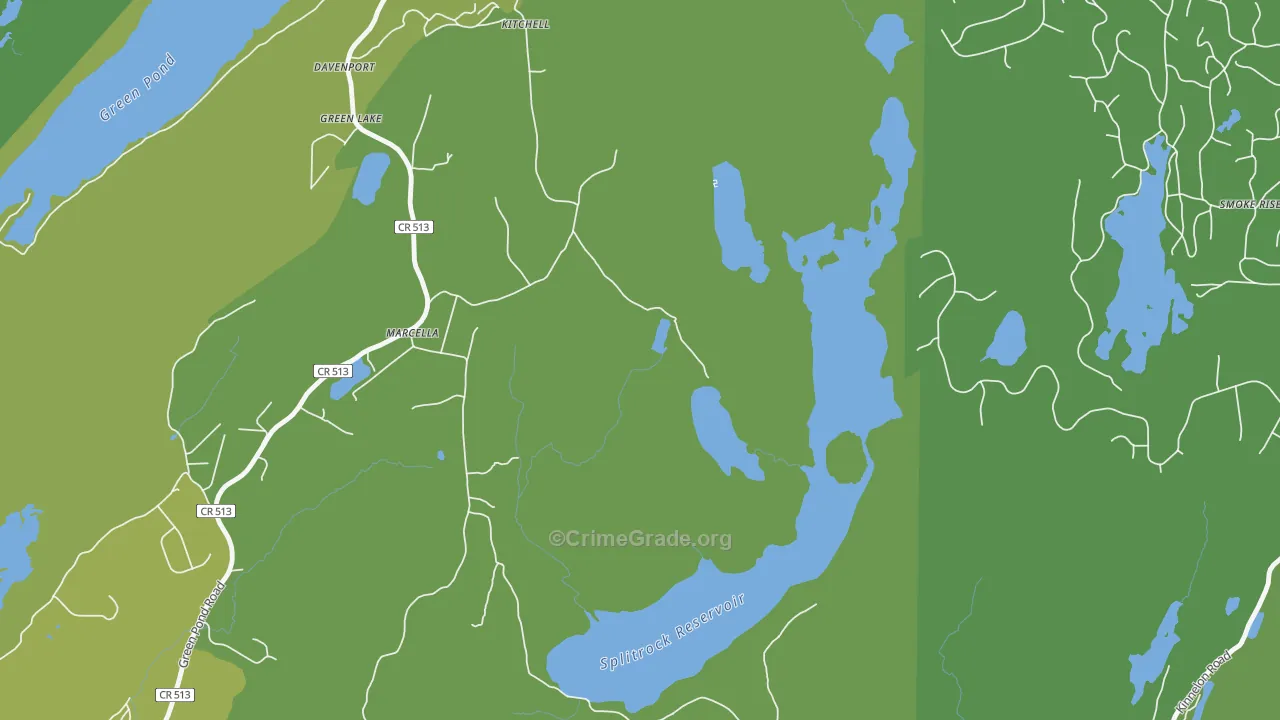 Marcella, NJ Map of Robbery Rates