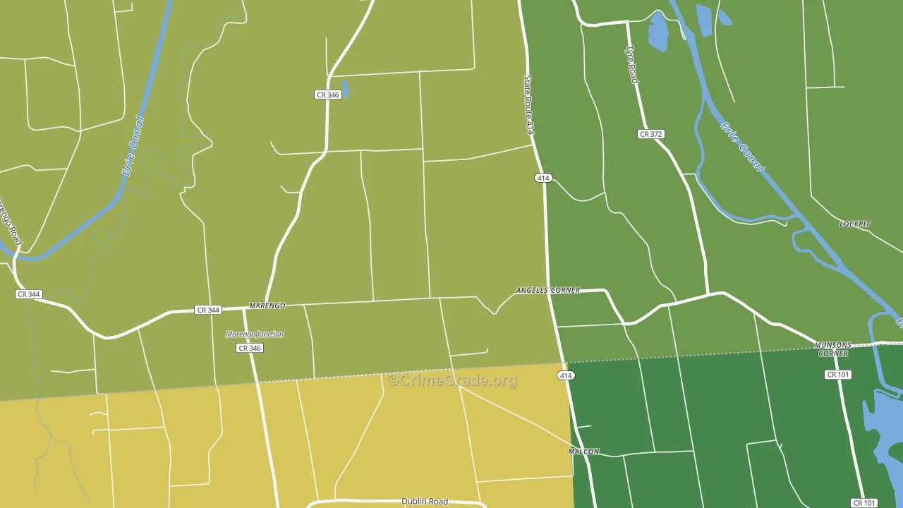 Marengo, NY Map of Robbery Rates