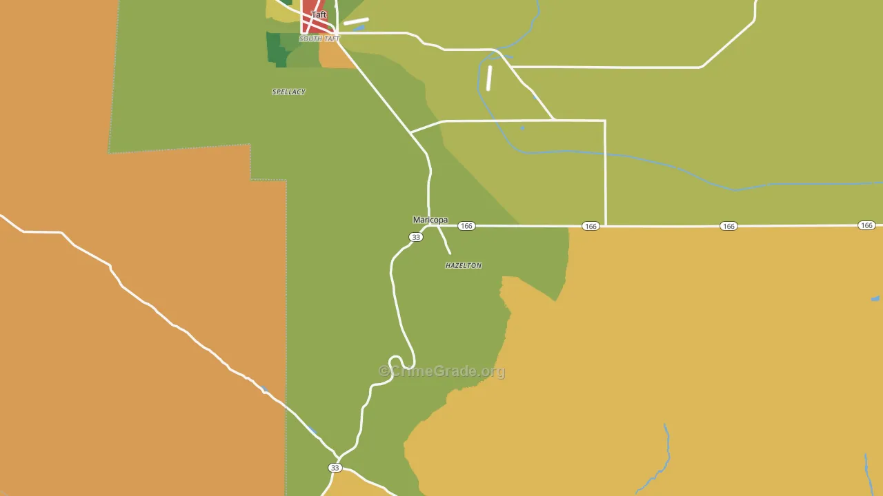 Maricopa, CA Map of Robbery Rates