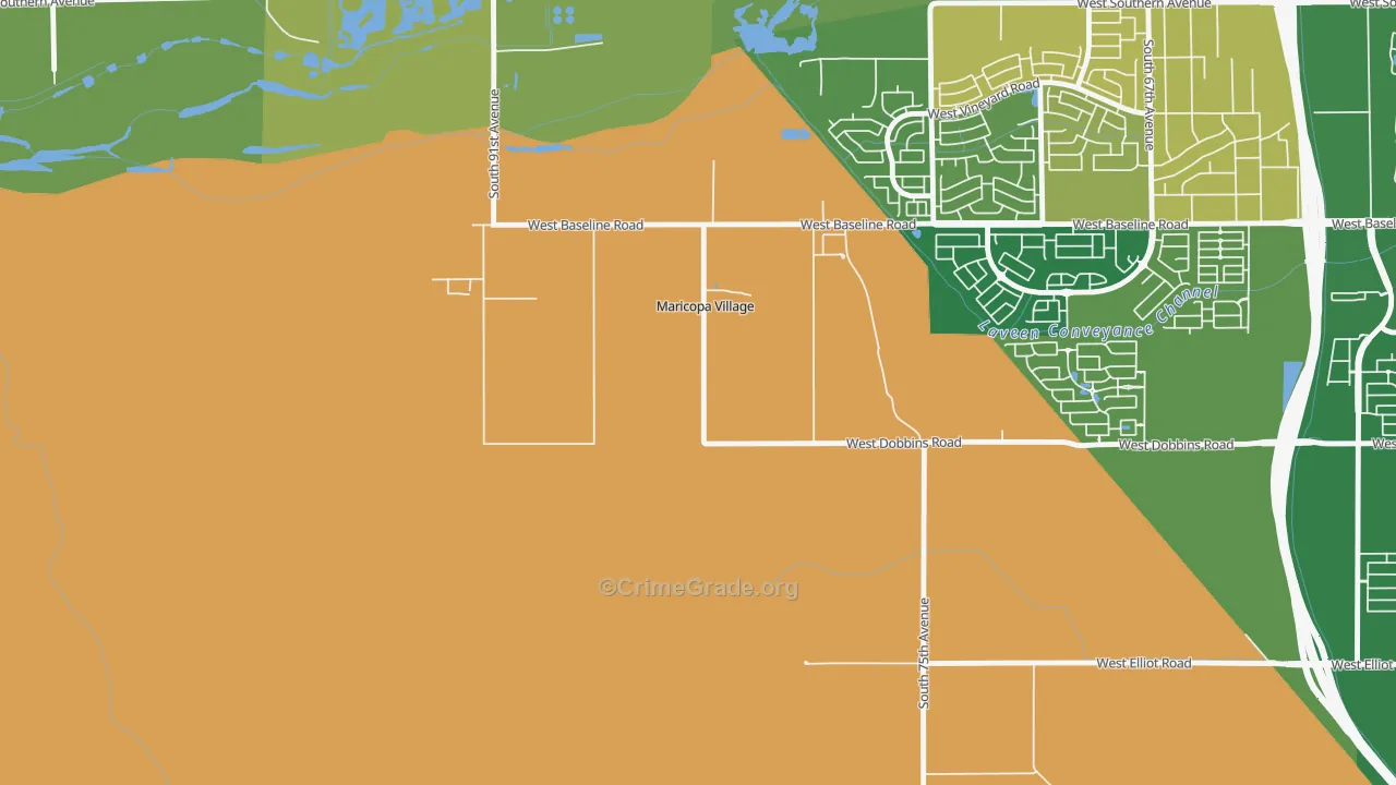 Maricopa Colony, AZ Map of Robbery Rates
