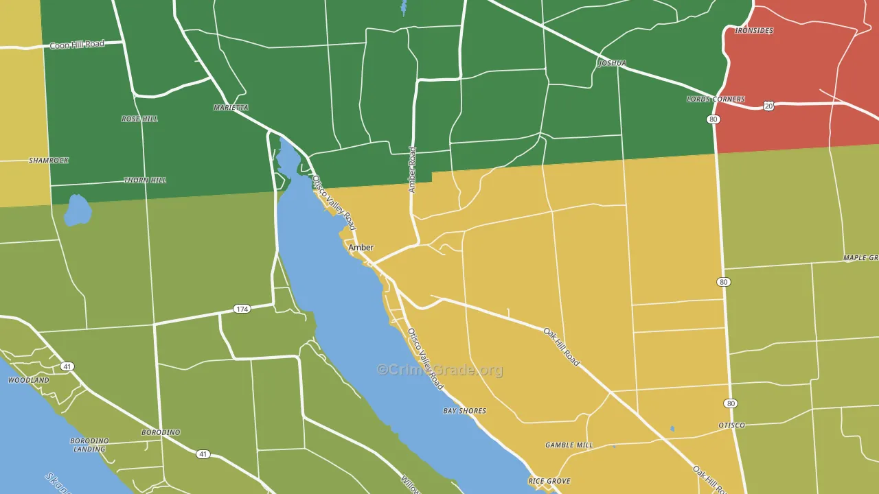 Marietta, NY Map of Robbery Rates