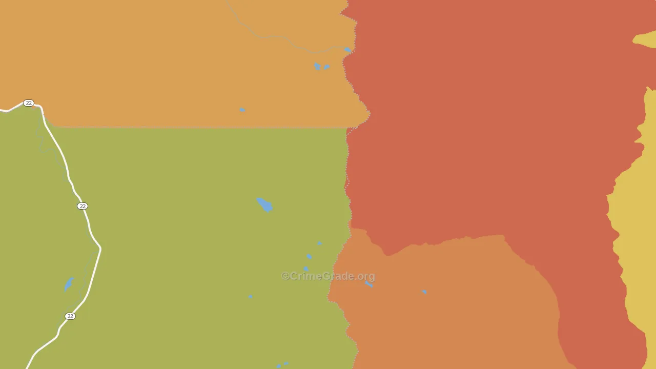 Marion Forks, OR Map of Robbery Rates