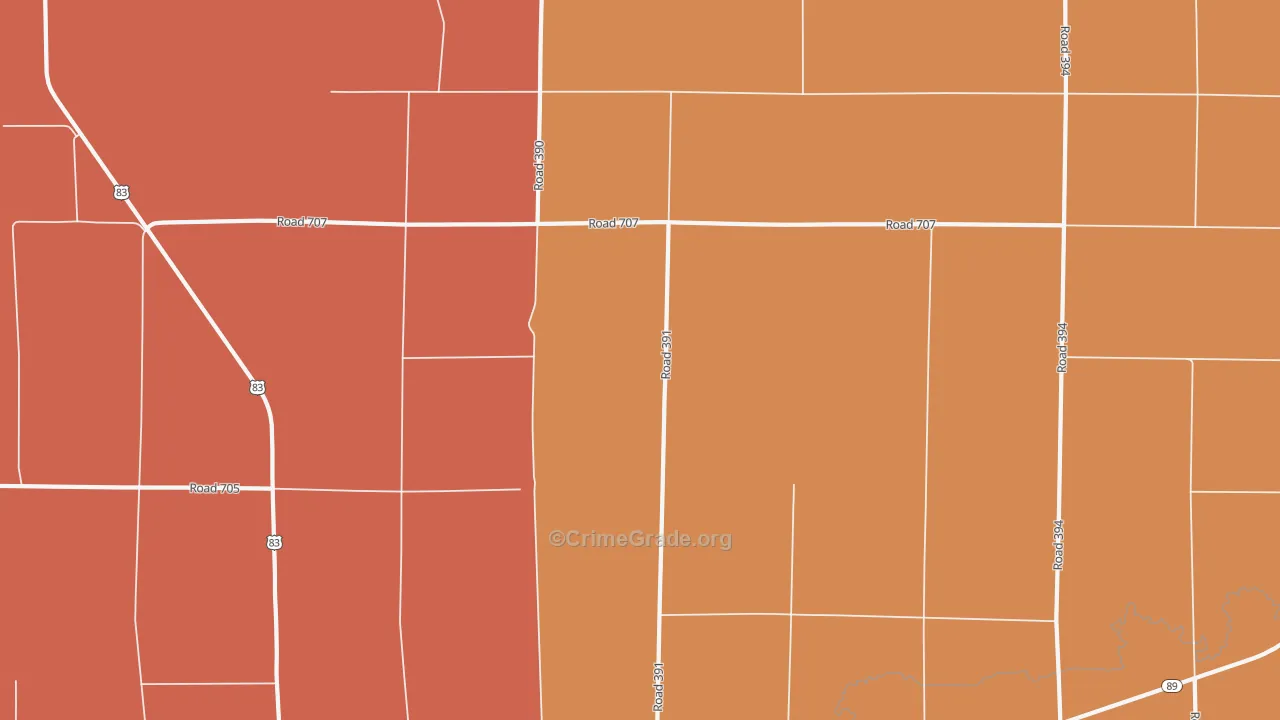 Marion, NE Map of Robbery Rates