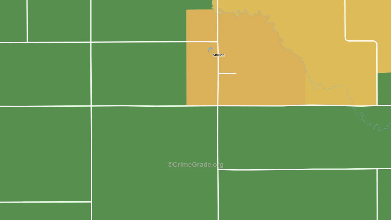 Marion, SD Map of Robbery Rates