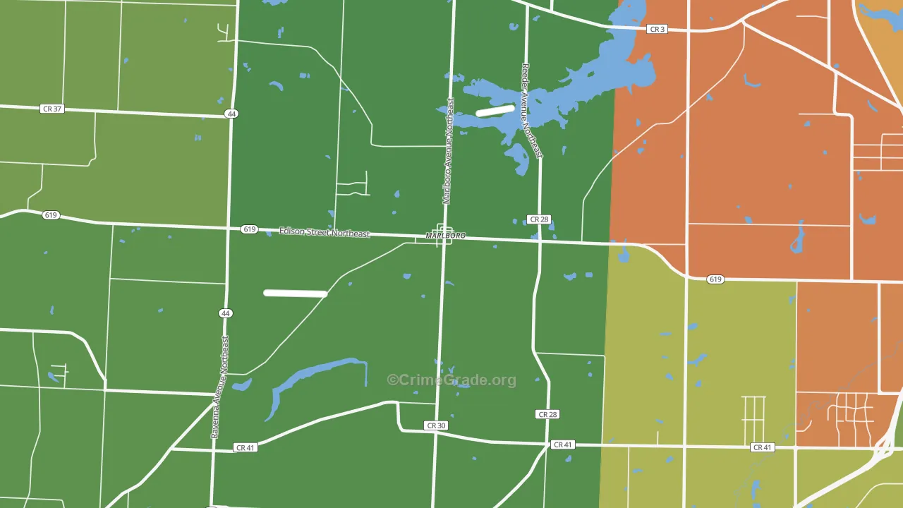 Marlboro, OH Map of Robbery Rates