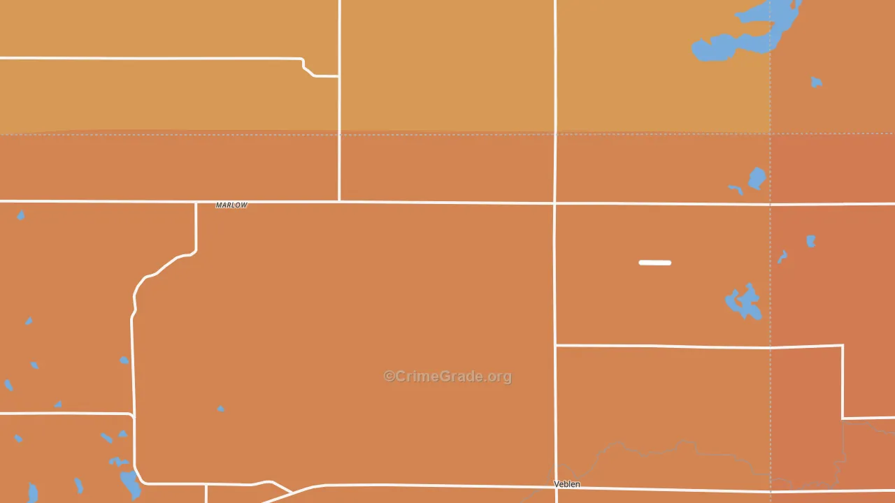 Marlow, SD Map of Robbery Rates