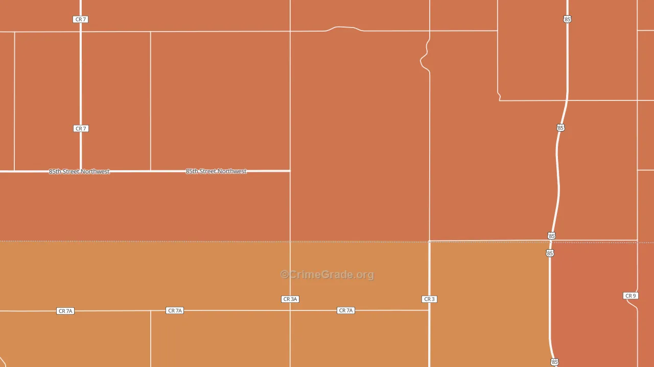 Marmon, ND Map of Robbery Rates