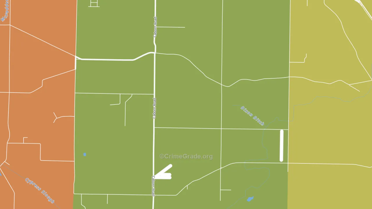 Marrs Center, IN Map of Robbery Rates
