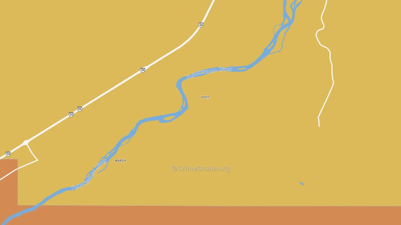 Marsh, MT Map of Robbery Rates