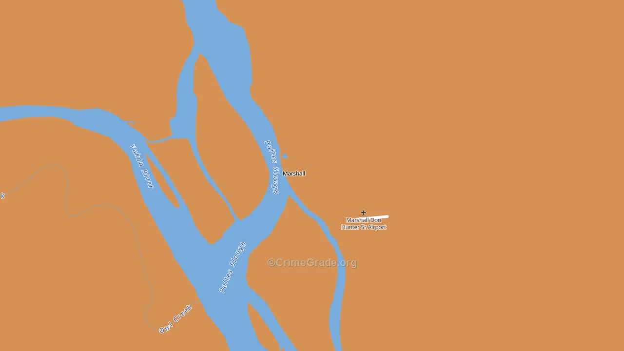 Marshall, AK Map of Robbery Rates