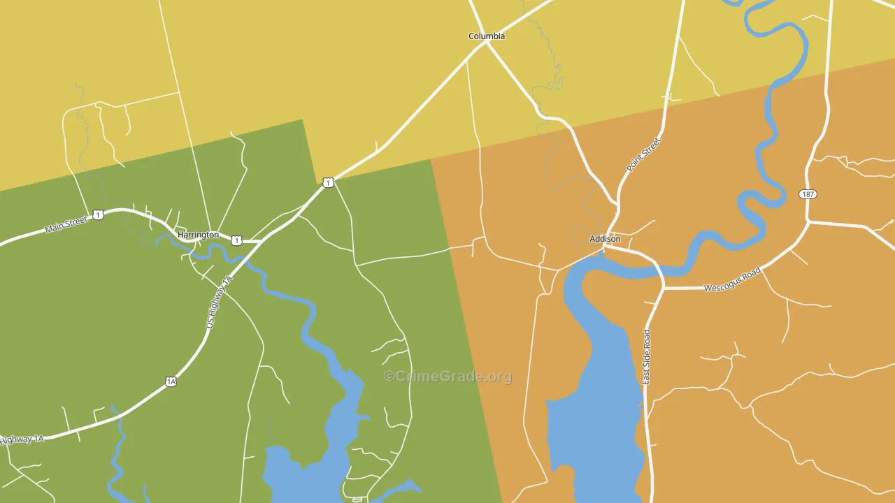 Marshville, ME Map of Robbery Rates