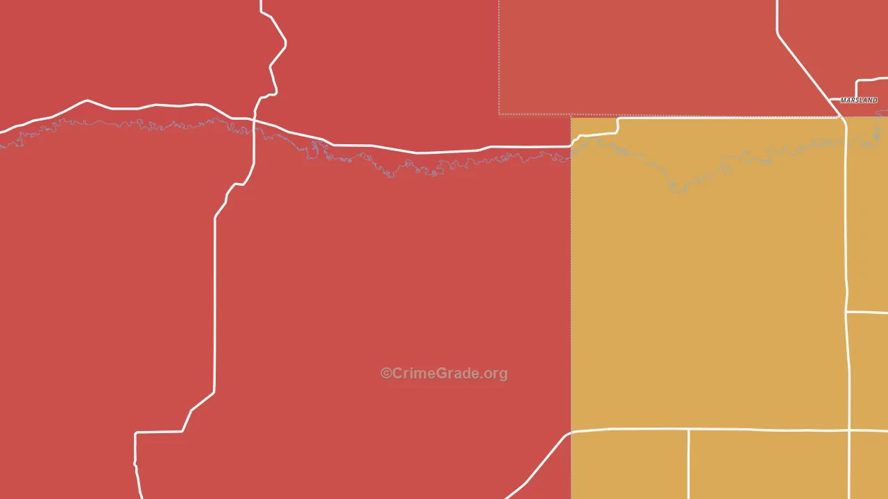 Marsland, NE Map of Robbery Rates