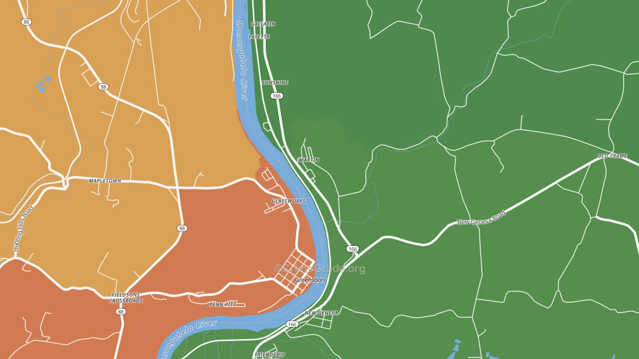 Martin, PA Map of Robbery Rates