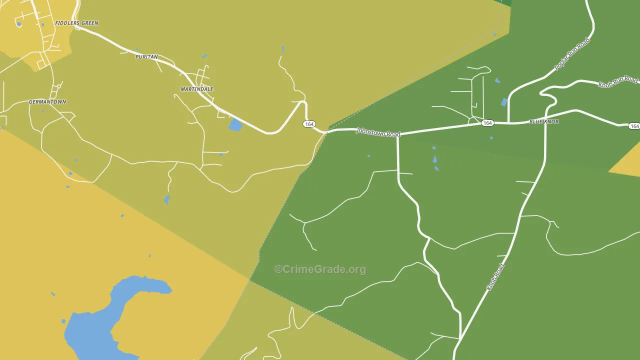 Martindale, PA Map of Robbery Rates