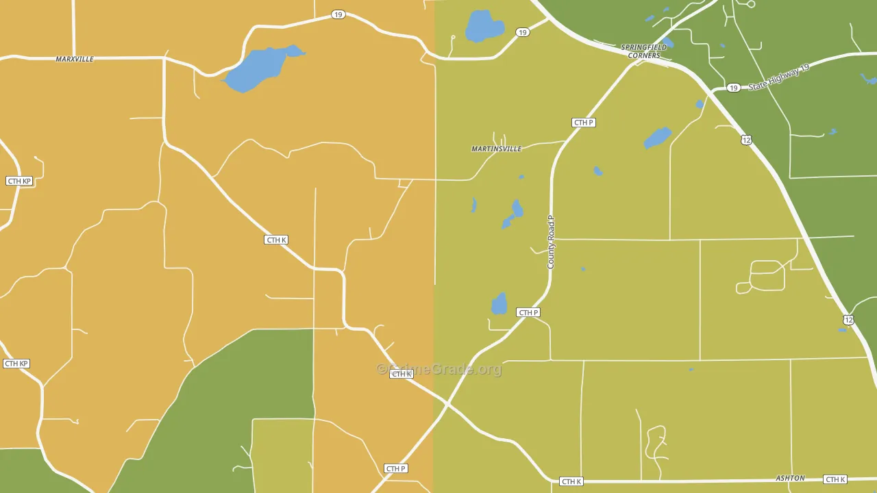 Martinsville, WI Map of Robbery Rates