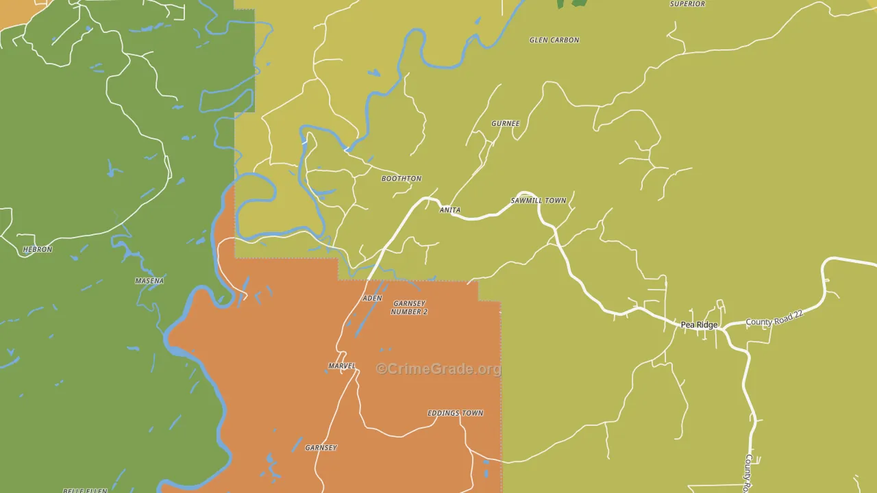 Marvel, AL Map of Robbery Rates
