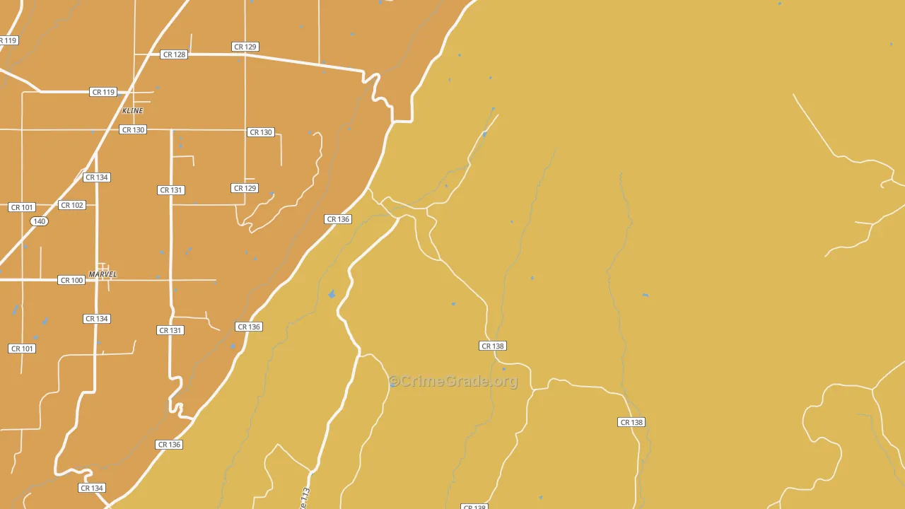 Marvel, CO Map of Robbery Rates