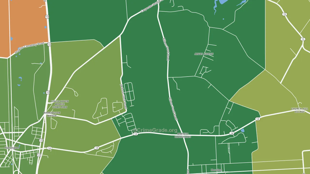 Marvels Crossroads, DE Map of Robbery Rates