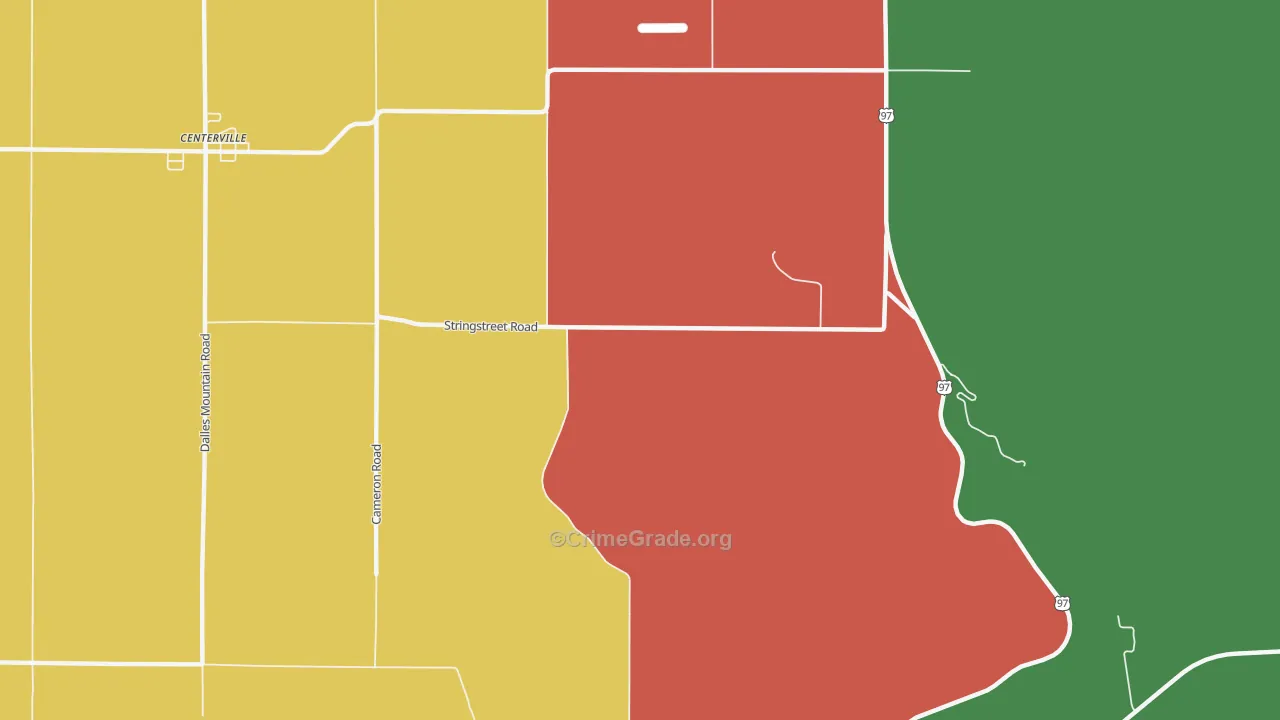 Maryhill, WA Map of Robbery Rates