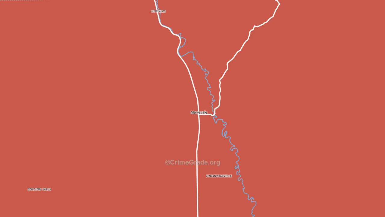Marysvale, UT Map of Robbery Rates