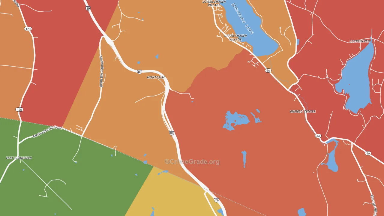 Mascoma, NH Map of Robbery Rates