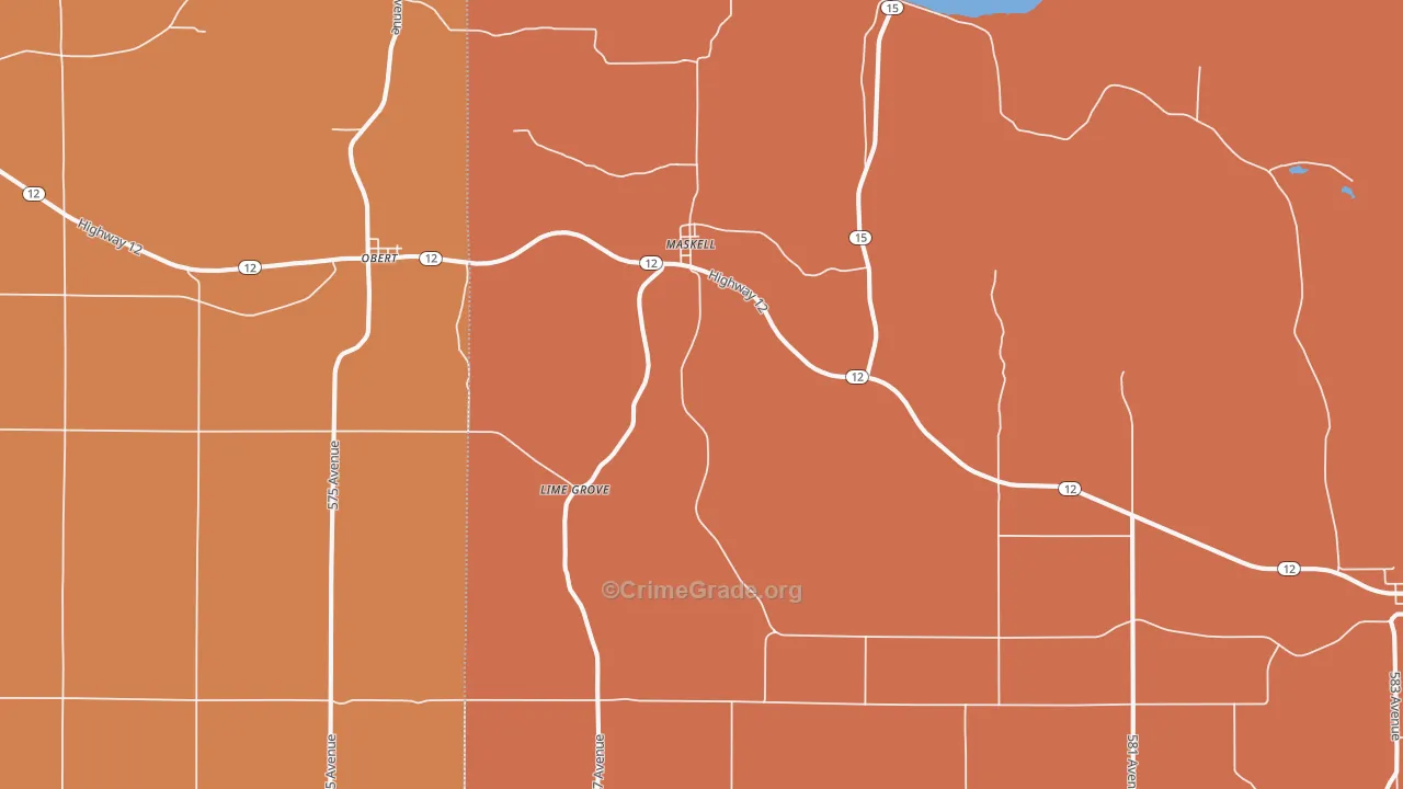 Maskell, NE Map of Robbery Rates