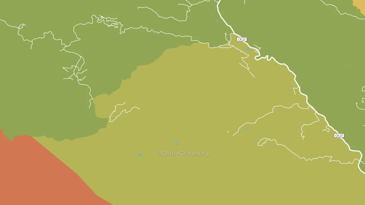 Masonville, CO Map of Robbery Rates