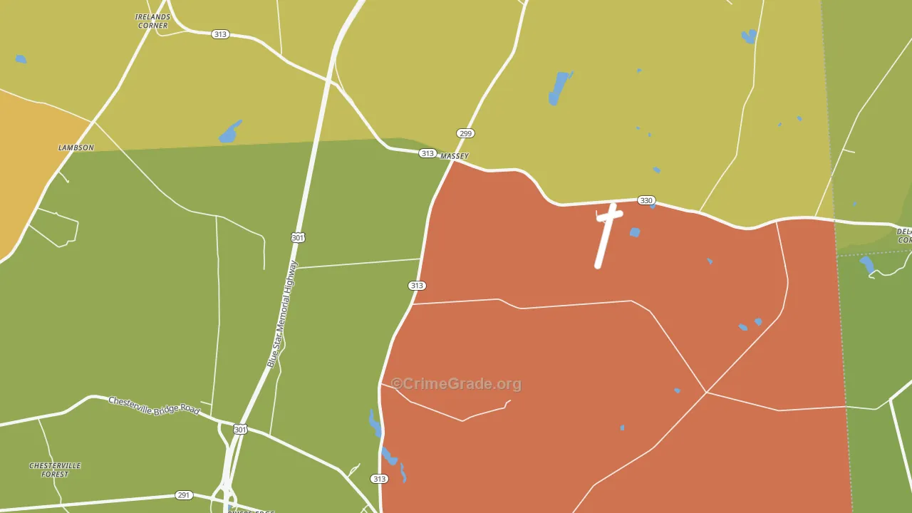 Massey, MD Map of Robbery Rates