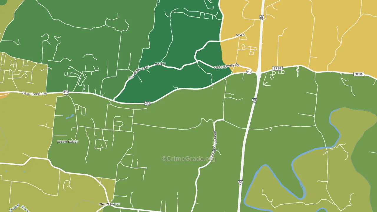 Match, TN Map of Robbery Rates