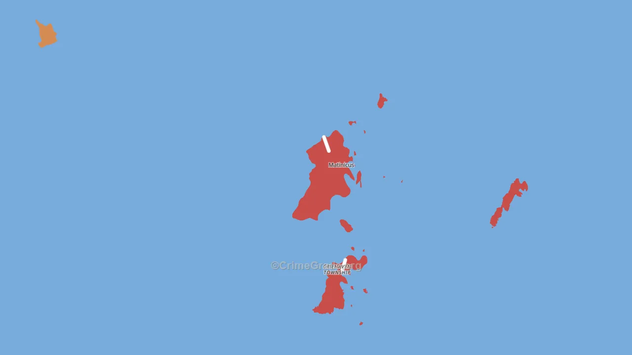 Matinicus, ME Map of Robbery Rates