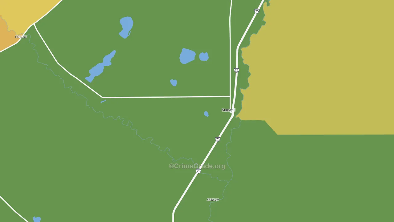 Maxwell, NM Map of Robbery Rates