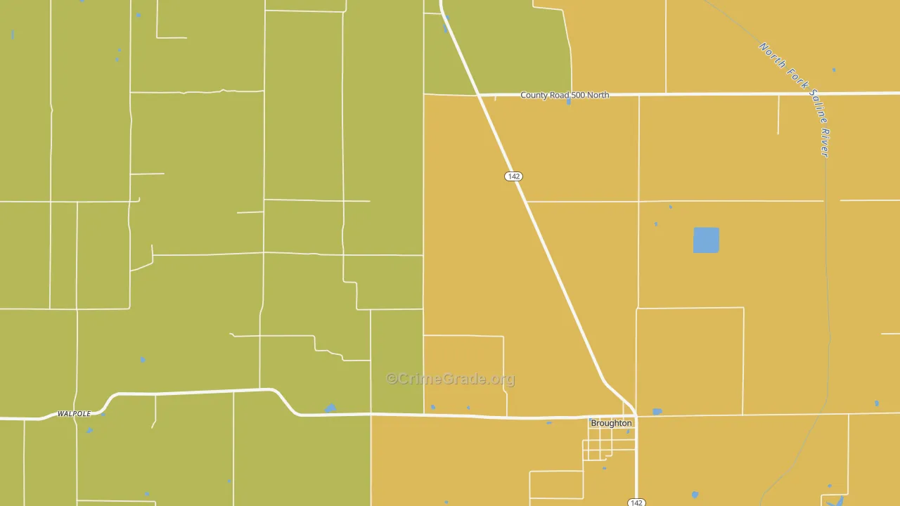 Mayberry, IL Map of Robbery Rates