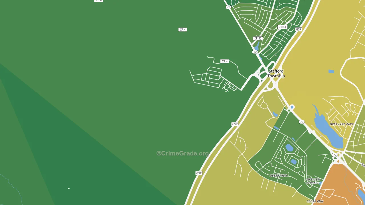 Mayetta, NJ Map of Robbery Rates