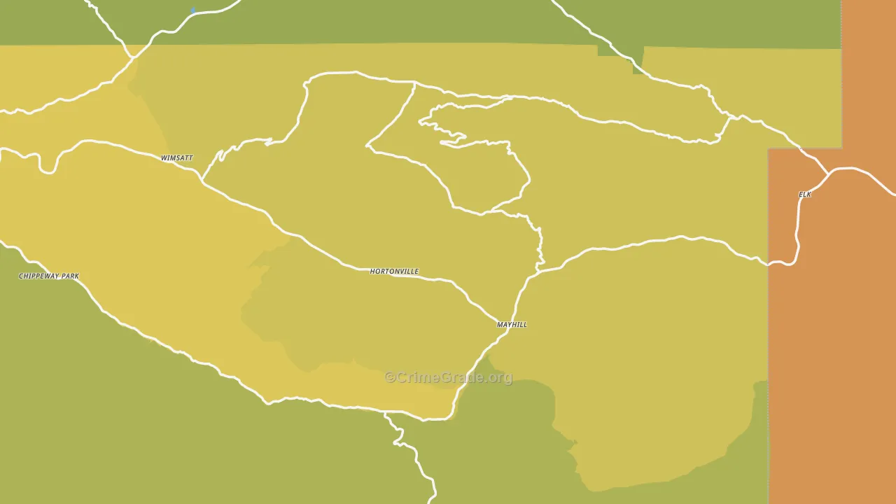 Mayhill, NM Map of Robbery Rates